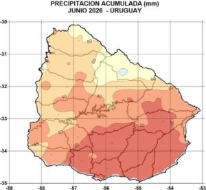 Lluvias de junio dejaron un marcado déficit hídrico en gran parte del país